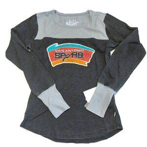 NBA San Antonio Spurs Blindside Thermal Top Sweatshirt Womens Size 3X Touch Gray
